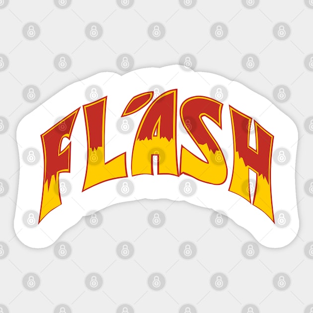 Flash Gordon - Red & Yellow Sticker by MonkeyKing